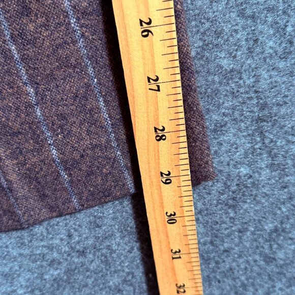 Rouje Paris Womens Straight Wide Leg Wool Trouser Pant Brown Stripe Sz 44 US 12 - Picture 9 of 12